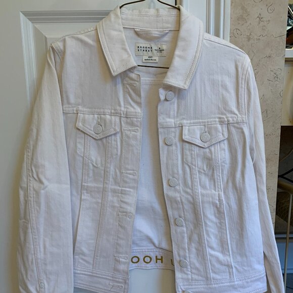 Kate Spade Broome Street White Denim Jacket, Size Small - Picture 2 of 8